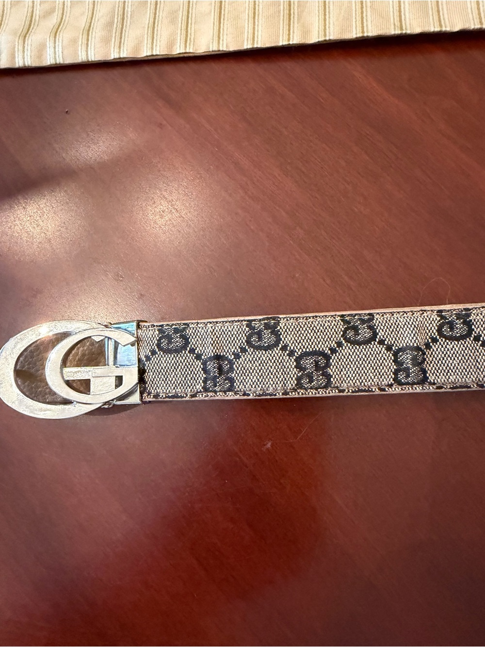 Monogrammed double G belt sz 38. Very Good Condition! - Picture 4 of 12